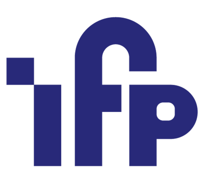 Logo des Instituts zur Förderung publizistischen Nachwuchses (IFP) in Nachtblau – Journalistenschule