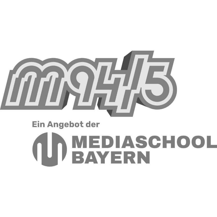 Logo der Mediaschool Bayern – Ausbildungsinitiative für junge Medienmacherinnen*